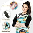 thumbnail image 2 of Cute Colorful Pig Crocodile Tiger 5 Pcs Kitchen Set Heat Resistant Oven Mitts and Non-Slip Pot Holders with Adjustable Cooking Apron, 2 of 6
