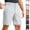 #03 Light Gray, variant on Mens Side Pockets Classic Fit Golf Shorts Stretch Smooth Lightweight Flat Front Belt Loops Button Closure Pants Knee Length Casual Bottoms , #03 White, L