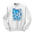 thumbnail image 2 of 3D Blue Skulls Trendy | Mens Fashion Crewneck Graphic Sweatshirt, White, Large, 2 of 4