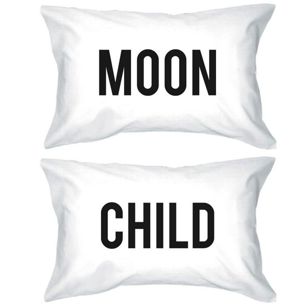 Funny Pillowcases Standard Size 20 x 31 Moon Child Matching Phillow