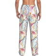 thumbnail image 2 of Bixox Men's Abstract Marble Texture Patterned Pajama Pants with Pockets Lounge Clothes for Home, 2 of 5