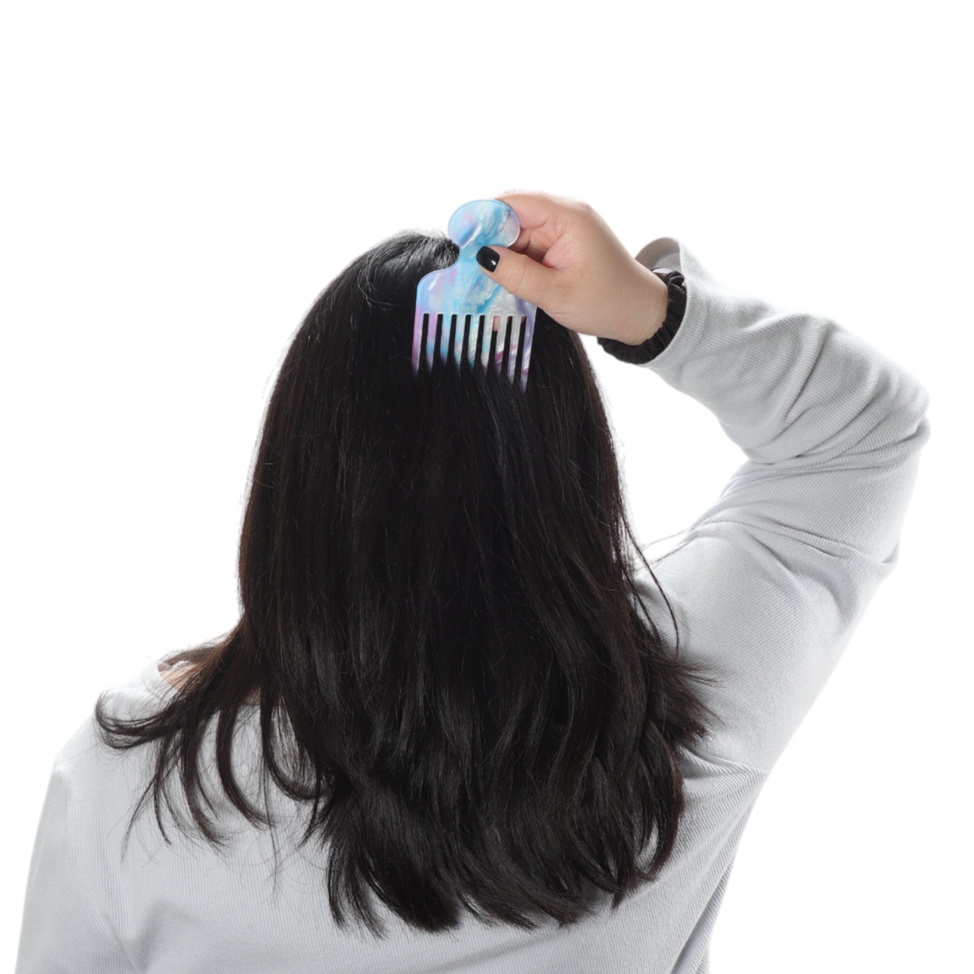 Unique Bargains 1 Pc Fashion Hair Insert Comb for All Hair Types Styles Blue