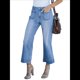 thumbnail image 2 of Pantalones Vaqueros de Cintura Alta, Acampanados y de Pierna para Mujer, Modernos, Elásticos, Holgados y con Bolsillos de Azul XXL, 2 of 10