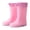PINK, variant on Kids Rain Boots Boys Girls Lightweight Boots Waterproof Easy-on Outdoor Playing Rain Boot Unisex-Child