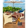 thumbnail image 5 of Hokiten Outdoor Tablecloths with Umbrella Hole & Zipper, Vintage American Flag Tablecloth Rectangle 60x84 Inch, Retro US Flag White Red Blue Waterproof Table Cloth, Patio/Pool/Picnic Table Covers, 5 of 7