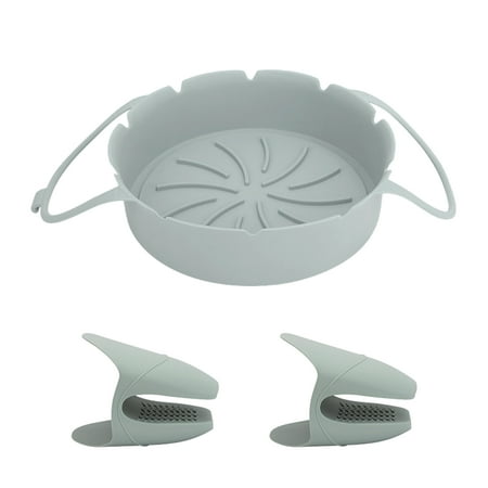 

3pcs Reusable Baking Scald Silicone Pot Set Air Fryer Round Oven Mitts