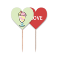 thumbnail image 1 of Copa de helado de cereza dulce Palillos de dientes bandera etiqueta de amor selección de pastelitos, 1 of 4