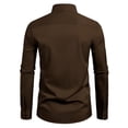 thumbnail image 3 of EYNMVR Men's Dress Shirts Solid Long Sleeve Stretch -Free Formal Shirt Business Casual Button Down Shirts, 3 of 3