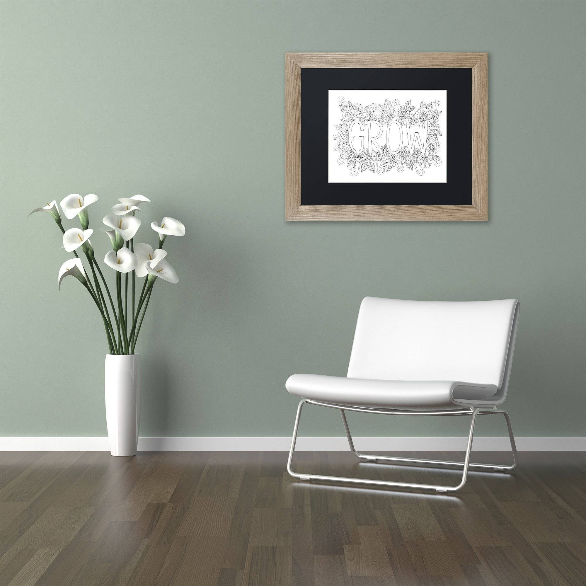 Trademark Fine Art 'Letters & Words 2' Canvas Art by Hello Angel Black Matte, Birch Frame