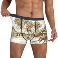thumbnail image 2 of Salouo Plowed Field With Horses Print Men's Boxer Briefs,Breathable Underwear Elastic Waistband Briefs for Men -Small, 2 of 8