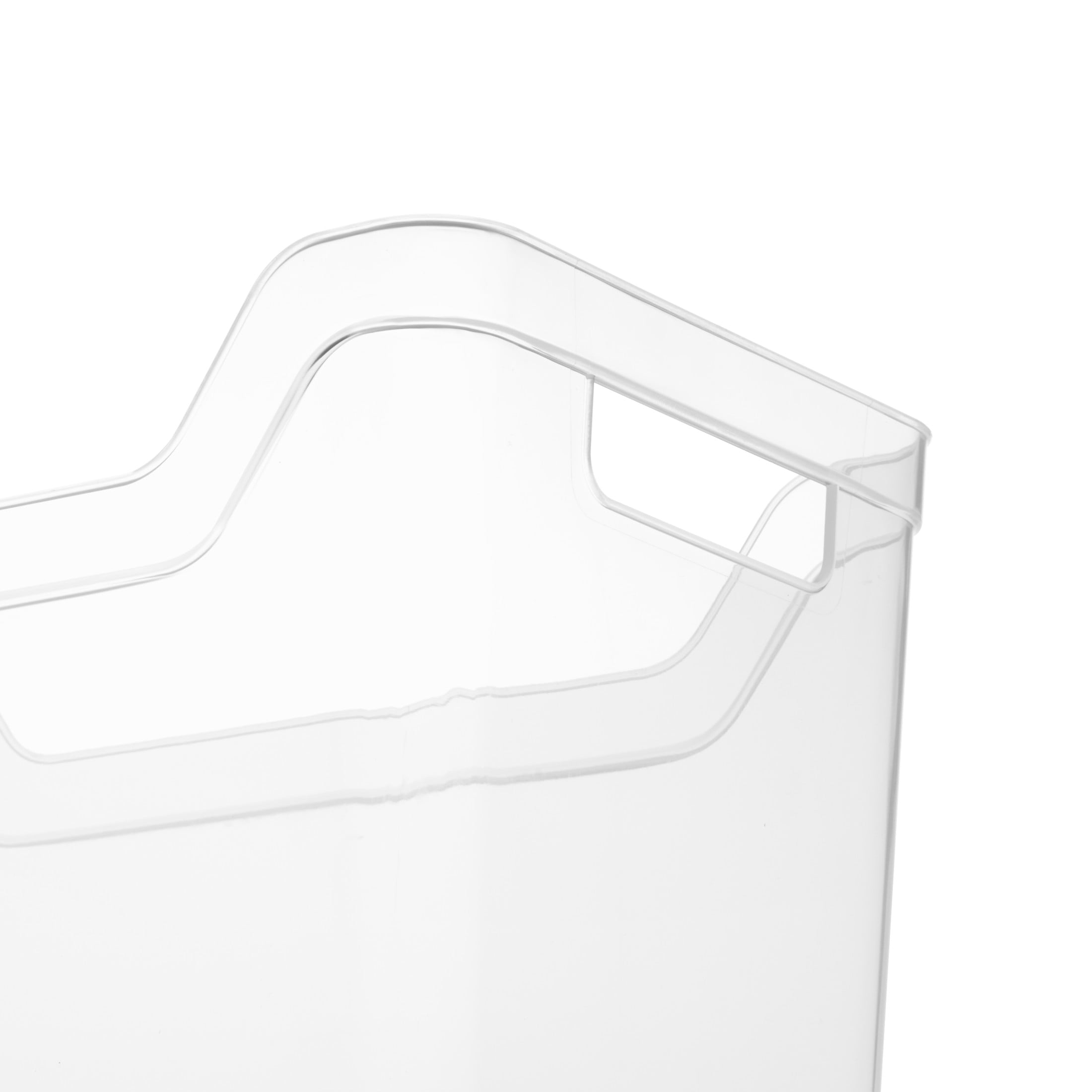 Sterilite Medium Shelf Bin, Clear Plastic Open Storage Containers, Multi-purpose Organizers, 6 Count