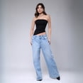 thumbnail image 4 of Jeans de Dama Recto Savi Jeans SB4701C Tiro Alto Azul, 4 of 5