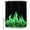 Green, variant on Small Stall Shower Curtain 36x72 Inch Narrow Half Size Abstract Green Flame Bath Curtains Bathroom Decor, Flickering Fire Pattern Black Waterproof Fabric Shower Curtain Set with Hooks 36 Inch