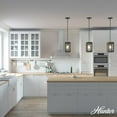 thumbnail image 3 of Hunter - Chevron 1-light Rustic Iron, Mini Pendant Light, Dimmable, Casual Style, Rectangle Shaped, for Bedrooms, Kitchens, Dining, Living Rooms - 19973, 3 of 7