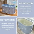 thumbnail image 2 of Xrg Portable Bath Tub No tallation, Foldable Bathtub for Adults, Separate Hot SPA Tub for Shower Stall, Non-Inflatable Ice Folding Bathubs, Family Soaking Baths (Gray, 37.4×21.6×21.6 inch), 2 of 7