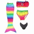 thumbnail image 3 of Mermaid Tail Costume For Girls Kids Swimming Cosplay With Monofin Adjustable Waistband Quick Dry, 3 of 6