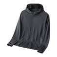 thumbnail image 1 of Chaqueta de protección solar para hombre, chaqueta con capucha y cremallera completa de manga larga para golf y viajes, 1 of 8