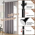 thumbnail image 2 of No Drilling Room Divider & Wall Divider, Adjustable 4-10ft Height 28-114inch Width, Heavy Duty Floor to Ceiling Curtain Rod for Room Separation - Matte Black, 2 of 7
