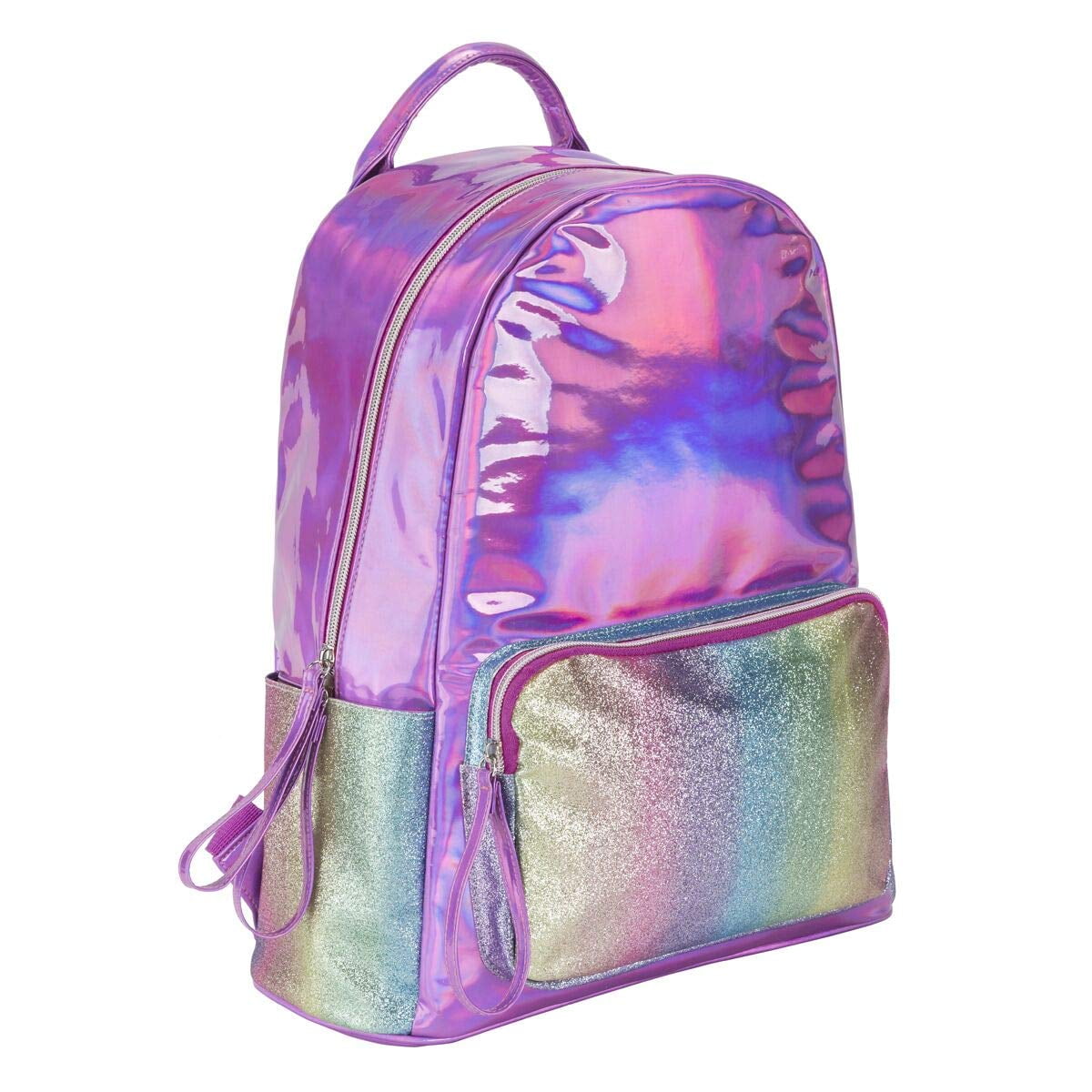 pink striped backpack