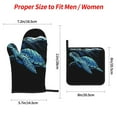 thumbnail image 2 of Balery Ocean Turtle Pattern Oven Mitts and Pot Holders 4 pcs Set, Kitchen Oven Glove High Heat Resistant 500℉ Oven Mitts with Non-Slip Silicone Surface, 2 of 6