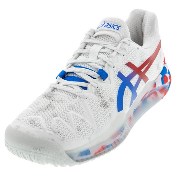Asics Men`s GEL-Resolution 8 Retro Tokyo Tennis Shoes White and