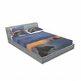 thumbnail image 3 of Ambesonne Beach Fitted Sheet & Pillow Sham Set, Tropic Seashore Sunset, Twinxl, Multicolor, 3 of 3