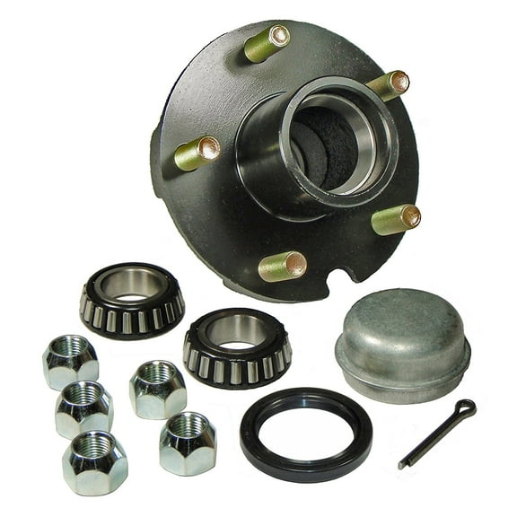 Trailer Hub Kit - 5 Bolt on 4-1/2 Inch Circle - 1-1/16 inch I.D. Bearings