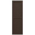 thumbnail image 5 of Ekena Millwork 15"W x 71"H True Fit PVC Two Panel Chevron Modern Style Fixed Mount Shutters, Raisin Brown (Per Pair - Hardware Not Included), 5 of 9
