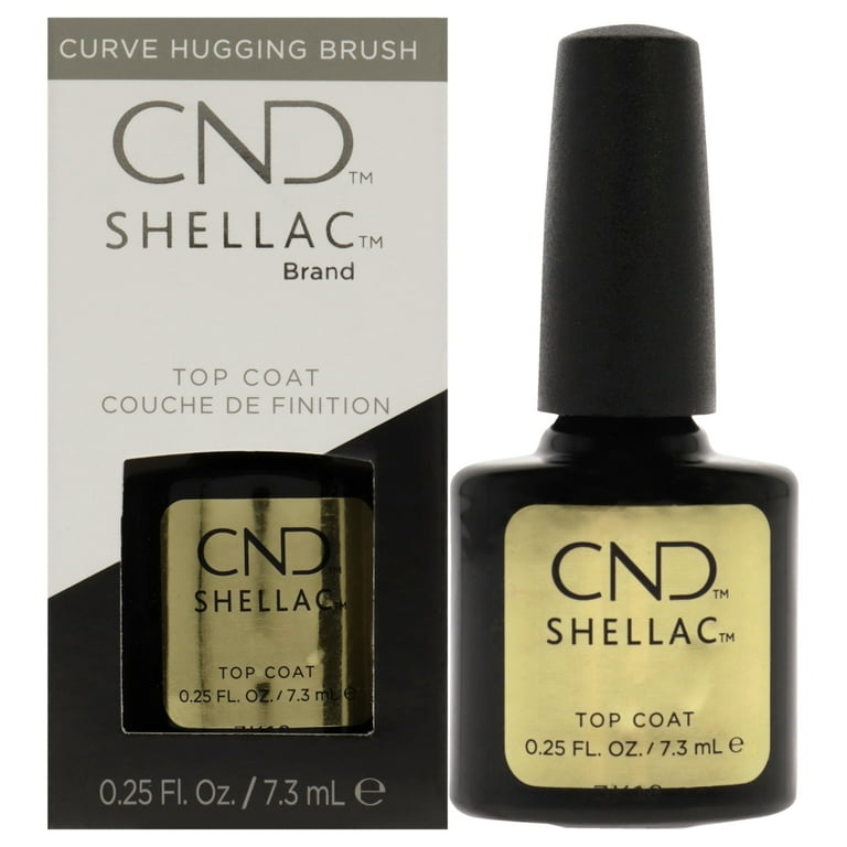 CND Shellac UV Cured Gel Nail Polish, Top Coat, Fl Oz