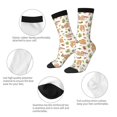 thumbnail image 3 of Sigee Squirrel And Mushroom for Contrast Design Soft Moisture-Wicking Socks Crew Casual Athletic Stretchy Loose Middle Tube Socks, 3 of 6