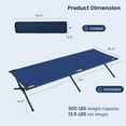 thumbnail image 2 of Folding Camping Cot, Portable Outdoor Sleeping Bed, Heavy-Duty Camping Bed with Carrying Bag for Travel, Hiking and Fishing, Black, 300LBS Weight Capacity, 2 of 5