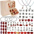 thumbnail image 2 of 66Pcs Bracelet Making Kit Charm Jewelry Making Kit Bracelet Crafts Jewelry Making Supplies Including Beads Pendants Ropes Br, 2 of 8