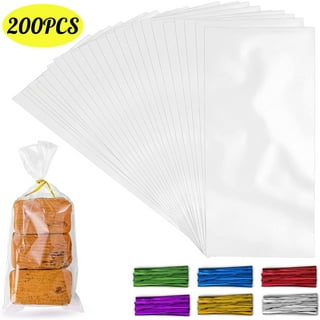 50 Pack Clear Plastic Bake Bags For Bread, Cookies, Candy, Cake