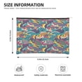 thumbnail image 3 of Hirioo Colorful Carp Streamer for Paper Reusable Cosmetic Bag Zipper Encouragement Travel Pouch Toiletry Bag for Women Girls, 3 of 7