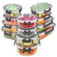 thumbnail image 1 of Recipientes de vidrio para almacenamiento Freshware, 24 piezas con tapas, 1 of 7