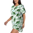 thumbnail image 2 of Uemuo Cartoon Turtle Pattern Women's Short-Sleeved Pajama, Button-Front Loungewear, 2-Piece Summer Sleepwear, Elastic Drawstring Shorts-Medium, 2 of 7