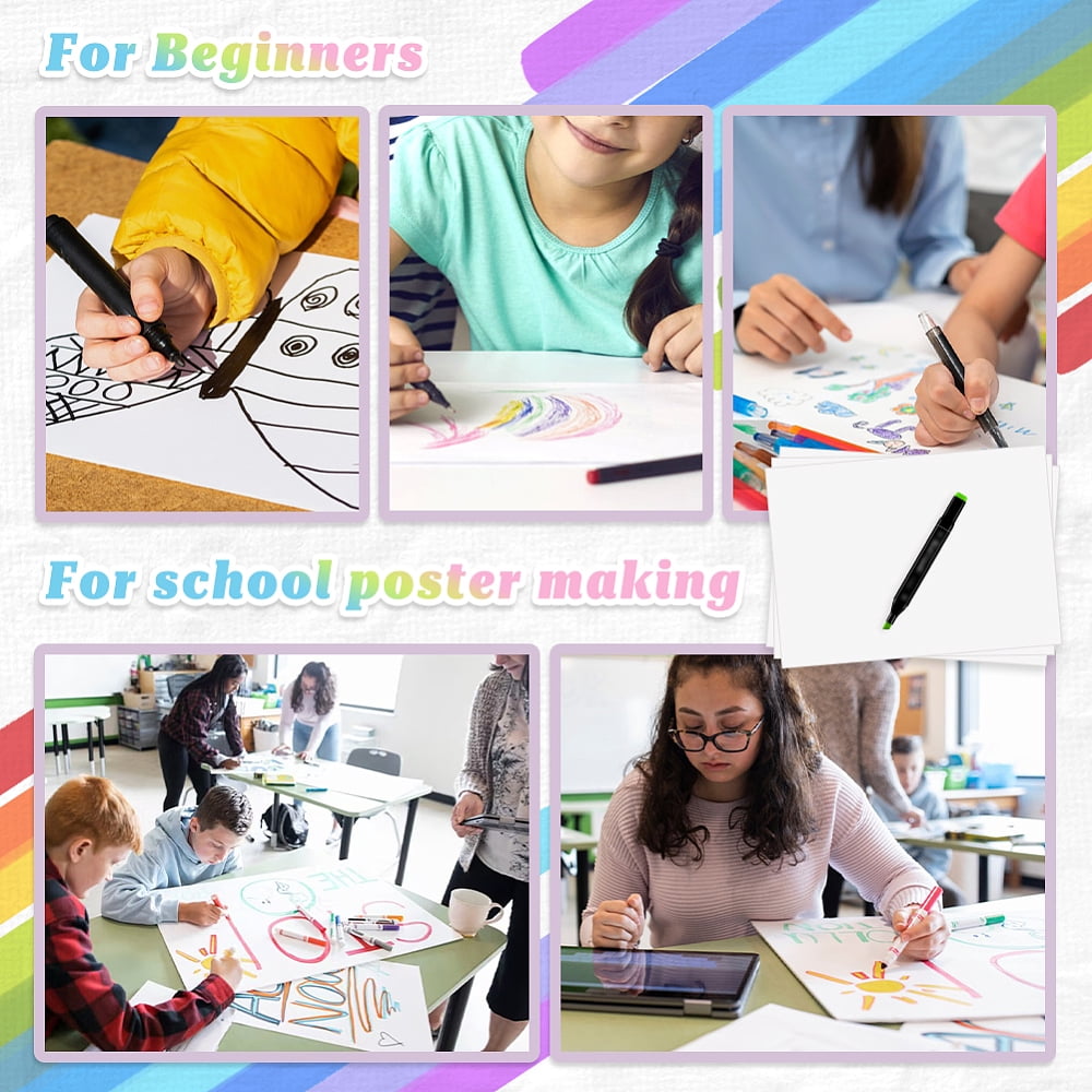 A4 Watercolor Painting Papers Rectangle White 29.8x21x0.01cm 100 sheets/set for making
