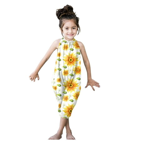 

Hunpta Baby Bee Girl Outfits Jumpsuit Strap One Floral Romper Kids Day Toddler Piece Girls Romper&Jumpsuit