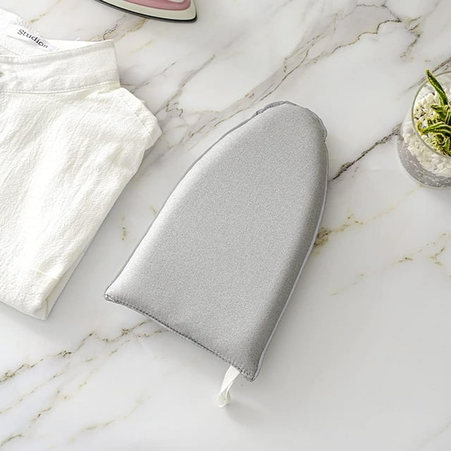 Nvzi Mini tabla de planchar portátil con aislamiento térmico, almohadilla de planchado para ropa, vaporizador de ropa, guantes de planchado portátiles, protectores de 6 x 9 pulgadas (grises)