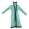 thumbnail image 1 of Chaqueta impermeable con capucha a escala 1/12, disfraz de chaqueta larga para la lluvia, traje de PVC de moda verde Mangas largas, 1 of 9