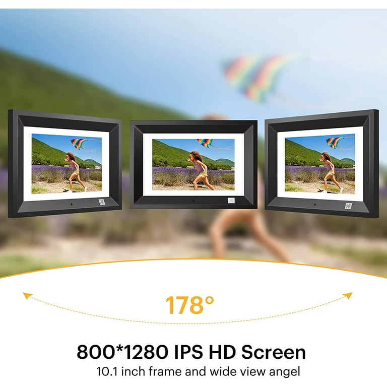 Restored Kodak RDPF-1020V 10.1 Inch Wood Digital Picture Frame