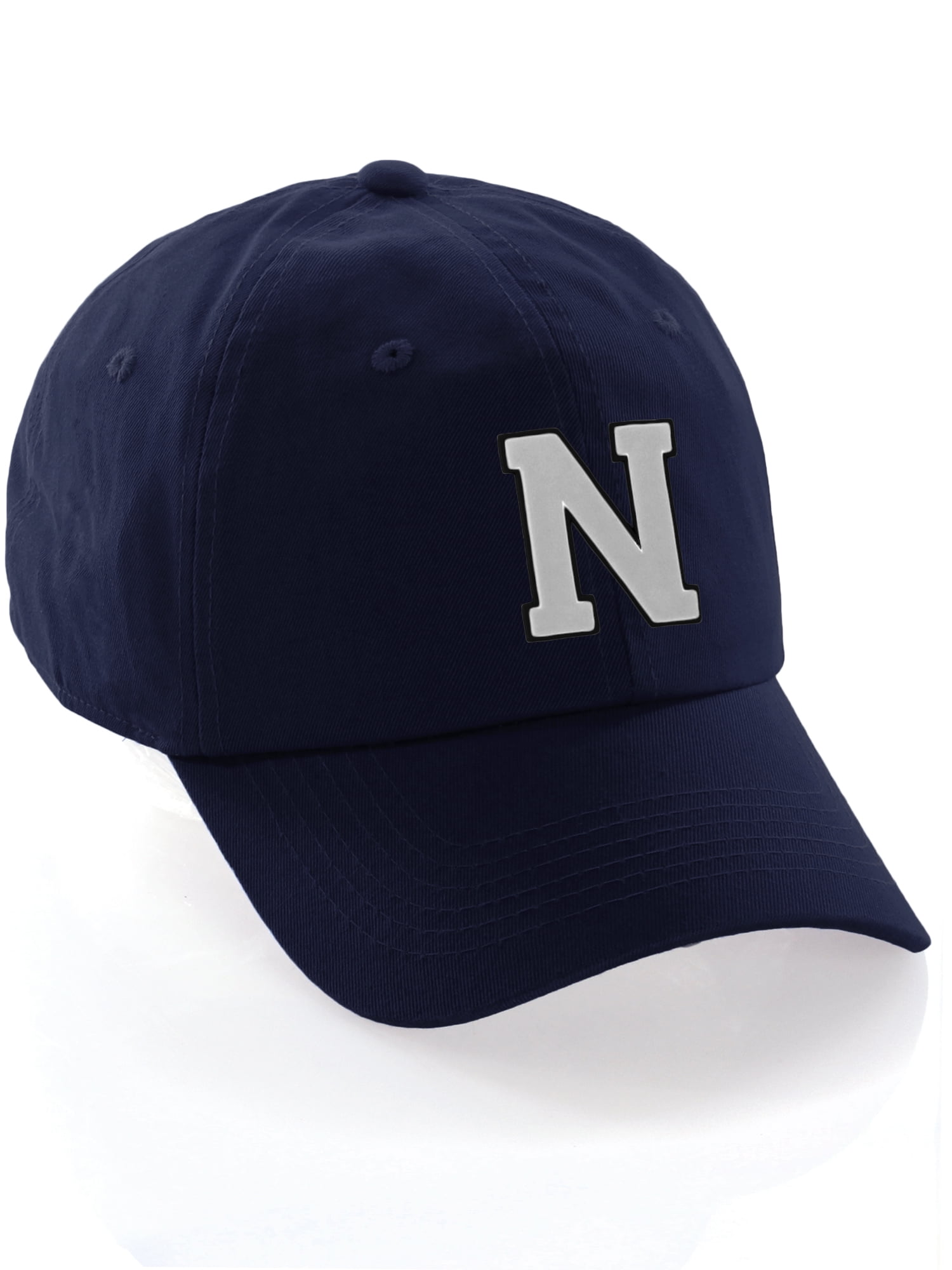 Customized Letter Intial Baseball Hat A to Z Team Colors, Navy Cap ...
