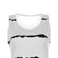 thumbnail image 4 of Fangasis Ladies Shift Sundress Sleeveless Tank Dresses Striped Printed Tunic Midi Dress Women Loose Boho Work White XL, 4 of 6