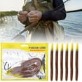 thumbnail image 3 of Lure 3Set Artificial Simulation Soft Silicone Earthworm Shape Lure Bait Fishing Accessory, 3 of 8