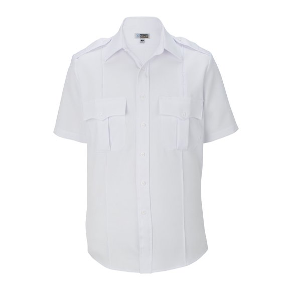 Ed Garments Durable Short Sleeve Security Shirt, WHITE, XXXXXX-Large Tall