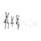 thumbnail image 5 of Escultura de figura de familia de conejos y , pegatinas de pared de espejo acrílico para decoración creativa de escritorios, , armarios, estan, 5 of 8