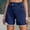*Dark Blue, variant on ClodeEU Women's High Waisted Frayed Hem Denim Bermuda Shorts,Casual Summer Jean Shorts with Pockets Blue,Women's Plus L