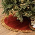 thumbnail image 2 of HolidayVibes Under Tree Reversible Round Rug Border Vibe 65” x 65”, 2 of 5