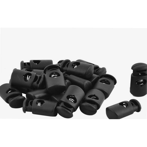 sourcingmap Plastic Adjustable Clothes Coat Drawstring Cord Lock Toggle Stopper Fastener 20pcs