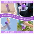 thumbnail image 5 of Bentgo BPA Free 15.0 oz Purple Tritan Water Bottle And Straw Cover, 5 of 9